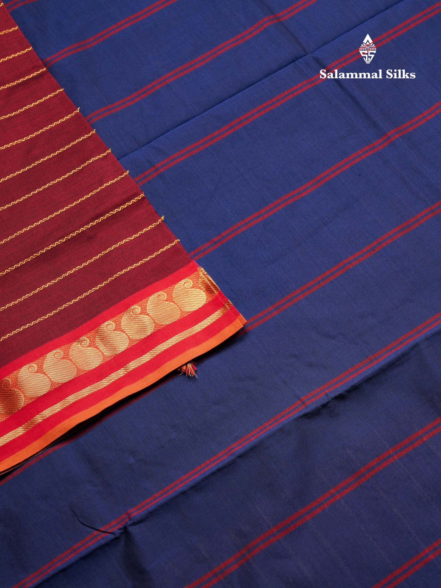 Beautiful Elephant Grey Semi Silk Cotton Saree With Contrast Maroon Blouse