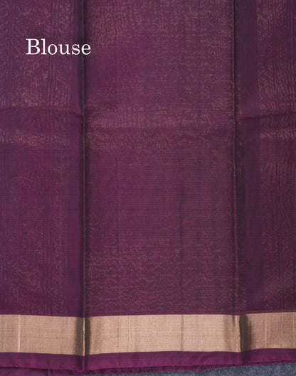 Beautiful Dark Navy Blue SICO Cotton Saree With Contrast Magenta Blouse