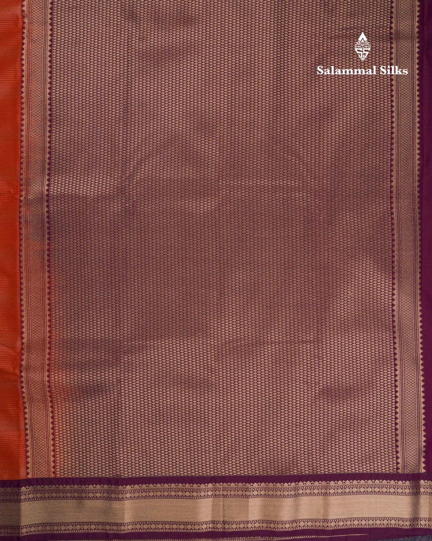Beautiful Rust Orange Alai Vaira Oosi Lines With Butta Semi Silk Saree With Contrast Magenta Traditional Medium Border