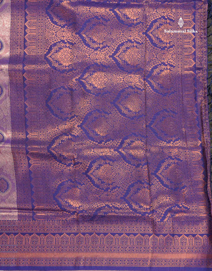 Semi Tussar Saree - Light Lavender Colour Body Tissue With Contrast Violet Fancy Border