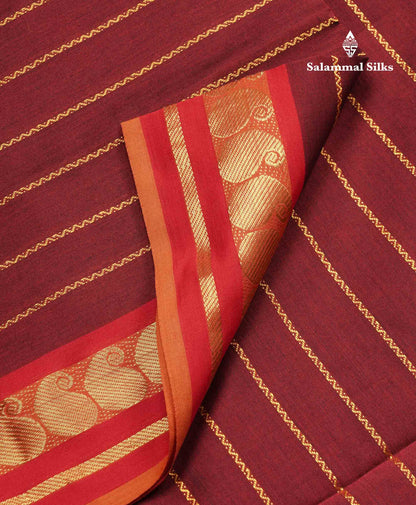 Beautiful Elephant Grey Semi Silk Cotton Saree With Contrast Maroon Blouse