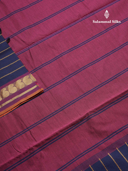 Beautiful Elephant Grey Semi Silk Cotton Saree With Contrast Maroon Blouse