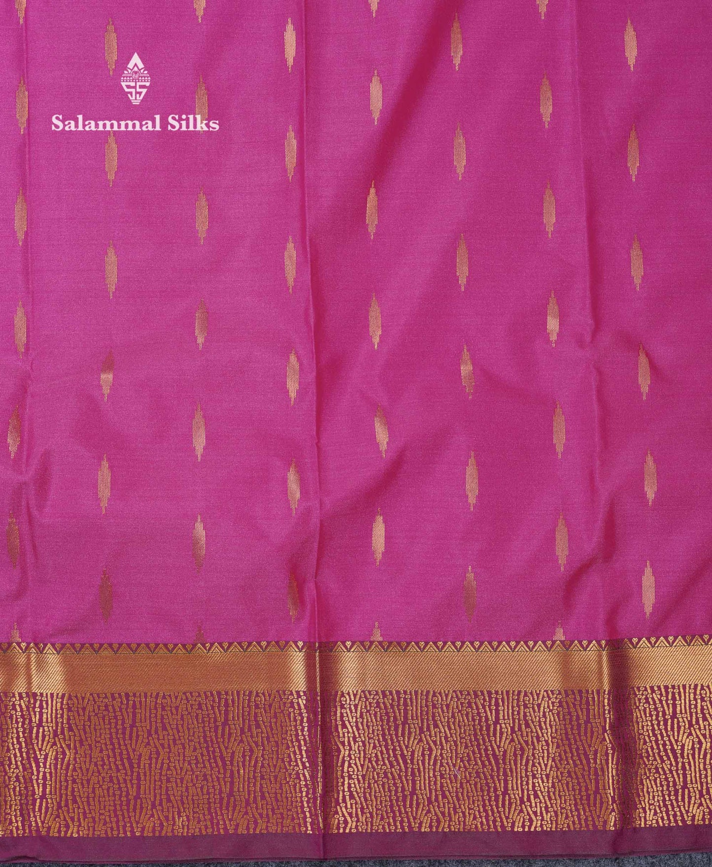 Beautiful Light Lavender Zari Butta Semi Silk Saree With Contrast Maroon Fancy Border