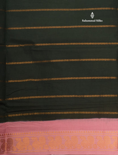 Beautiful Half White Pure Sungudi Cotton Saree With Contrast Reddish Pink Border