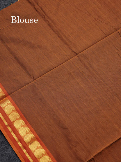 Beautiful Elephant Grey Semi Silk Cotton Saree With Contrast Maroon Blouse