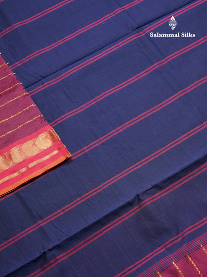 Beautiful Elephant Grey Semi Silk Cotton Saree With Contrast Maroon Blouse