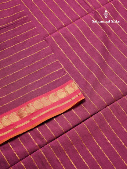 Beautiful Elephant Grey Semi Silk Cotton Saree With Contrast Maroon Blouse