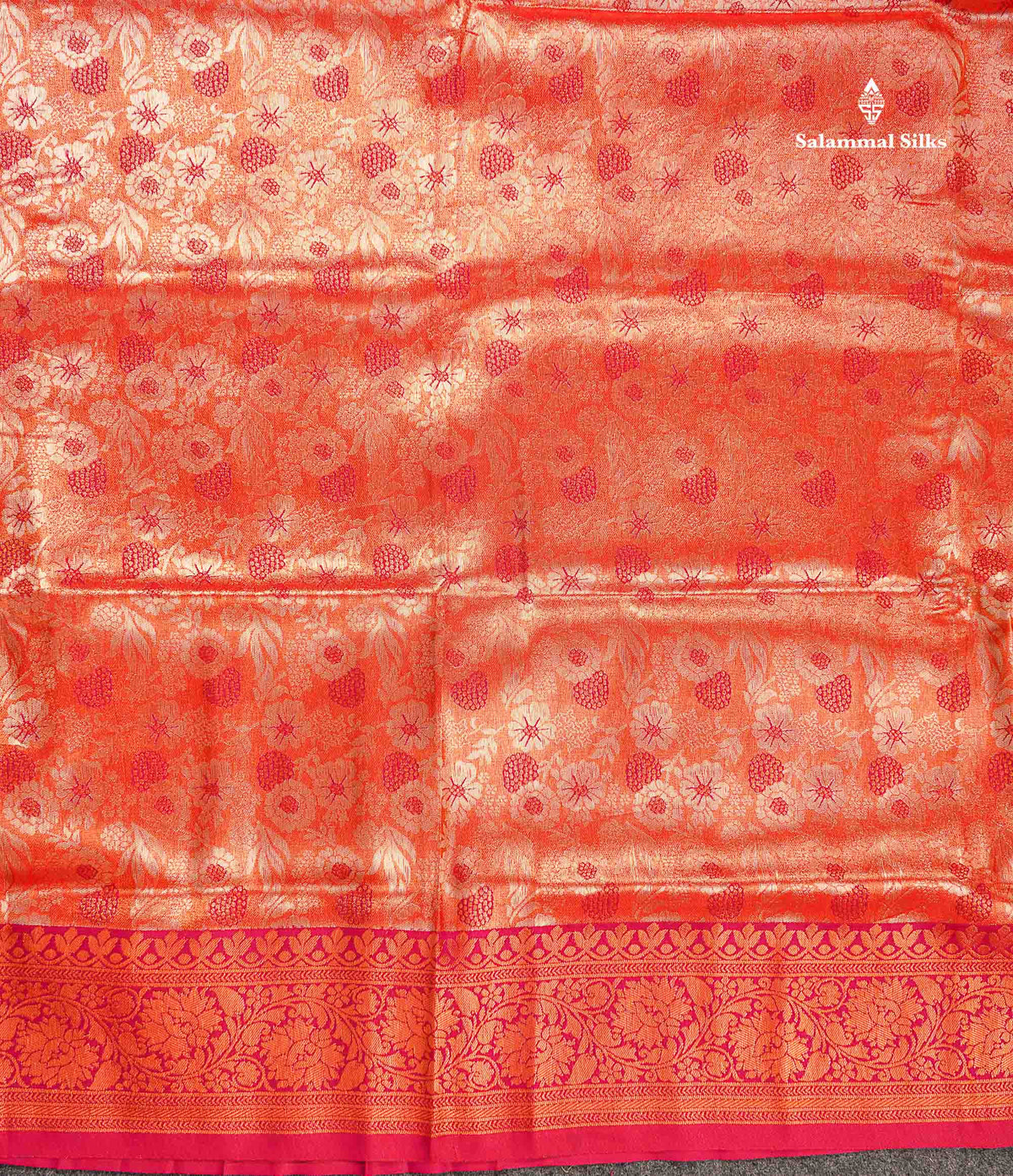Semi Tussar Saree - Copper Colour Body Tissue With Contrast Maroon Fancy Border