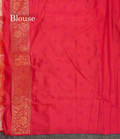 Semi Tussar Saree - Copper Colour Body Tissue With Contrast Maroon Fancy Border