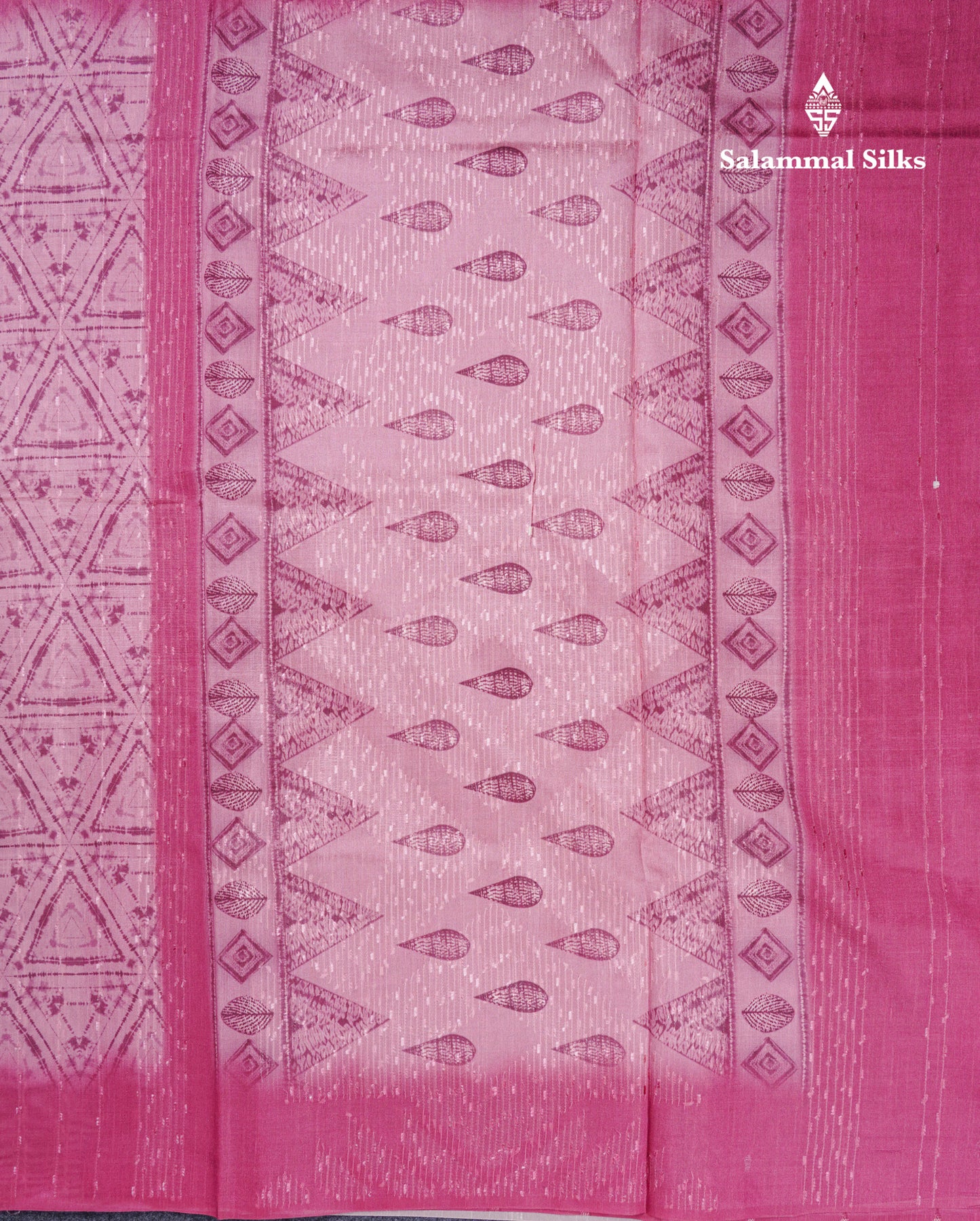 Elephant Grey Thread Work Printed Semi Tussar Fancy Saree With Contrast Grey Border