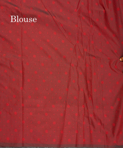 Semi Tussar Saree - Copper Colour Body Tissue With Contrast Maroon Fancy Border