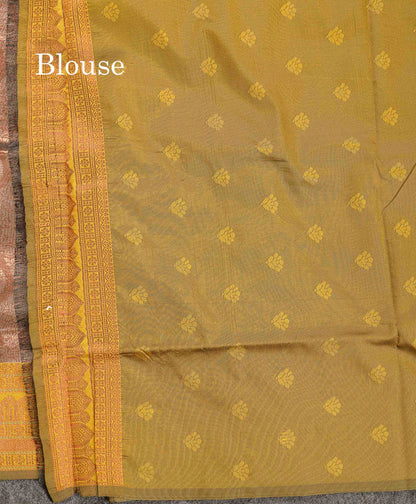 Semi Tussar Saree - Light Lavender Colour Body Tissue With Contrast Violet Fancy Border