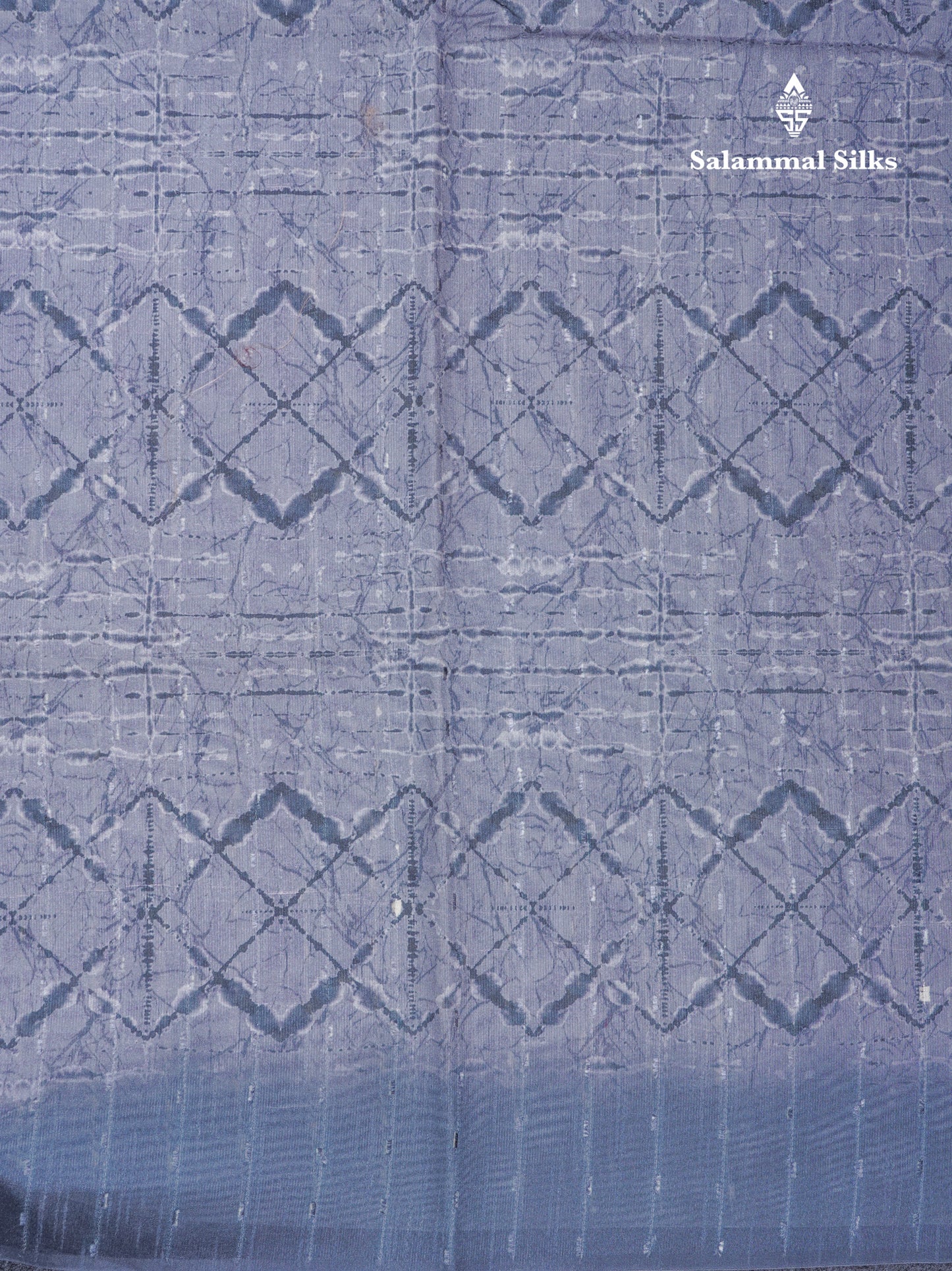 Elephant Grey Thread Work Printed Semi Tussar Fancy Saree With Contrast Grey Border