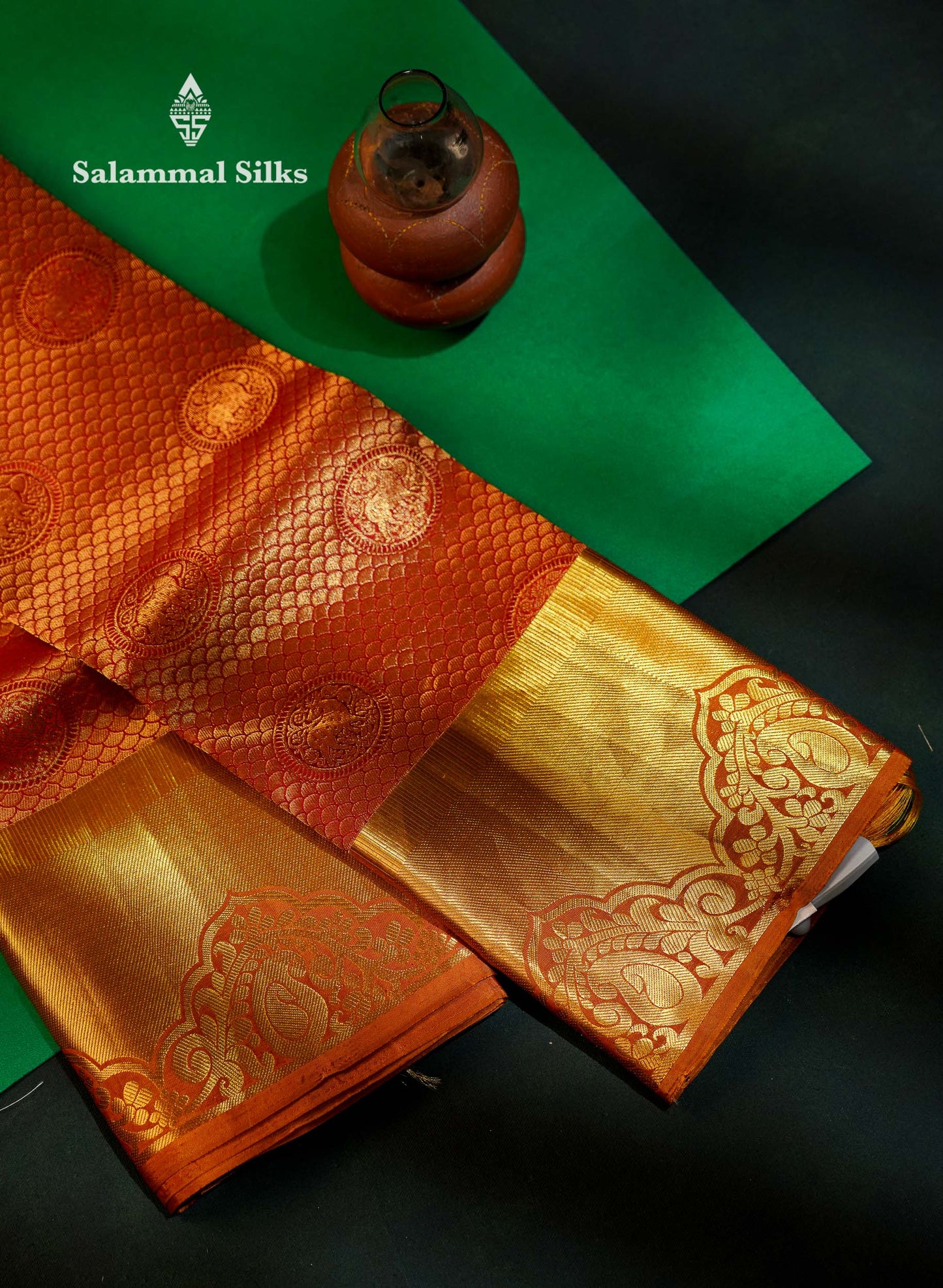 Beautiful Dark Maroon Bridal Pure Kanjivaram Silk Saree With Traditional Border