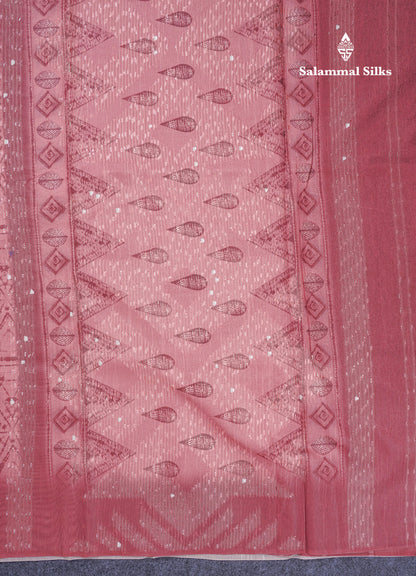 Elephant Grey Thread Work Printed Semi Tussar Fancy Saree With Contrast Grey Border