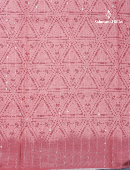 Elephant Grey Thread Work Printed Semi Tussar Fancy Saree With Contrast Grey Border