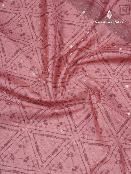 Elephant Grey Thread Work Printed Semi Tussar Fancy Saree With Contrast Grey Border