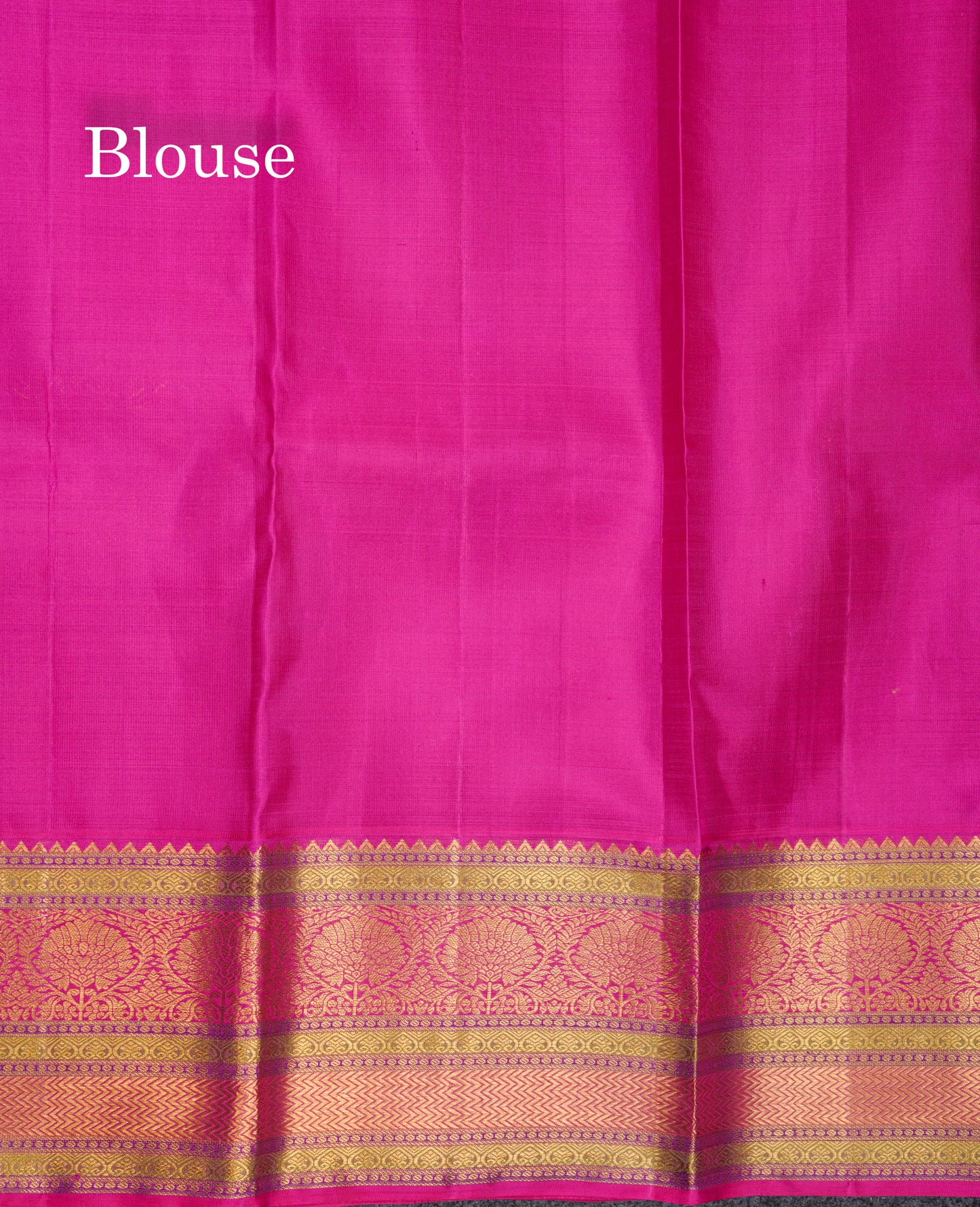 Beautiful Korvai Cream Sandal Pure Kanjivaram Silk Saree With Contrast Magenta Pink Traditional Evening Morning Border