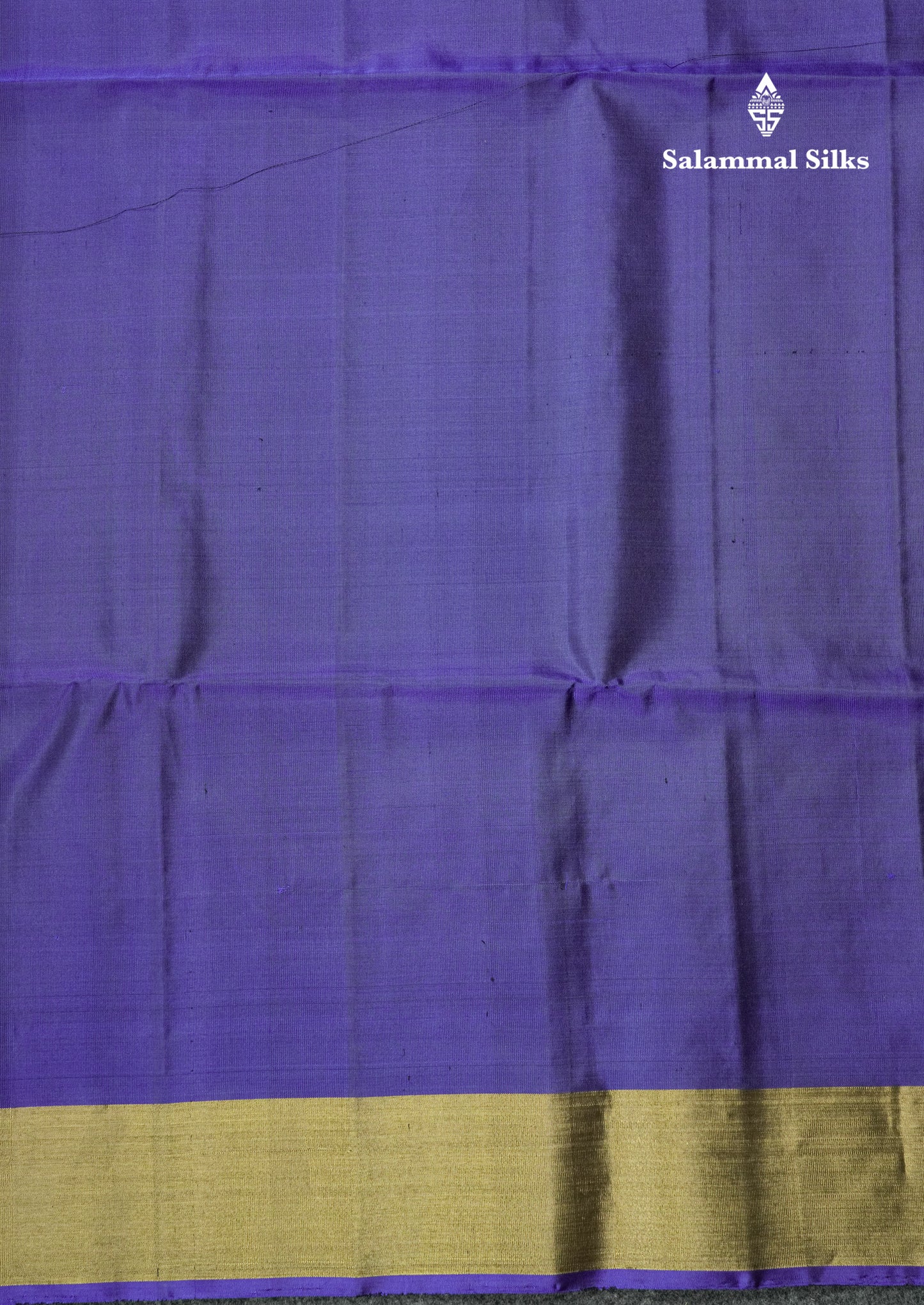 Beautiful Purple Pure Kanjivaram Soft Silk Saree With Contrast Royal Blue Blouse