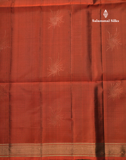 Beautiful Maroon Pure Kanjivaram Soft Silk Saree With Small Zari Border