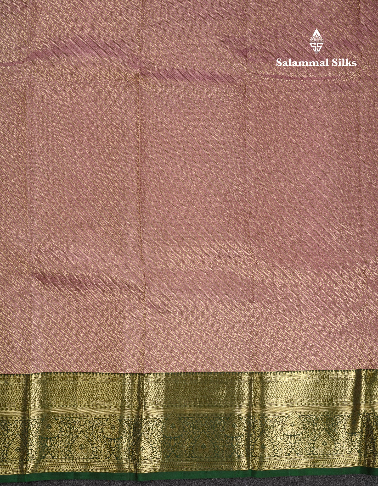 Beautiful Light Chococlate Bridal Pure Kanjivaram Silk Saree With Contrast Bottle Green Traditional Border