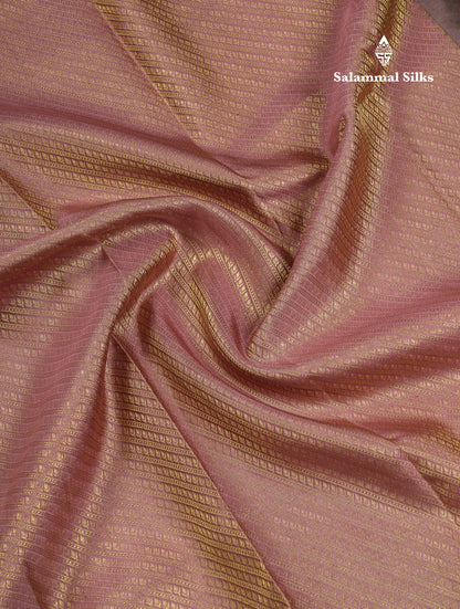 Beautiful Light Chococlate Bridal Pure Kanjivaram Silk Saree With Contrast Bottle Green Traditional Border