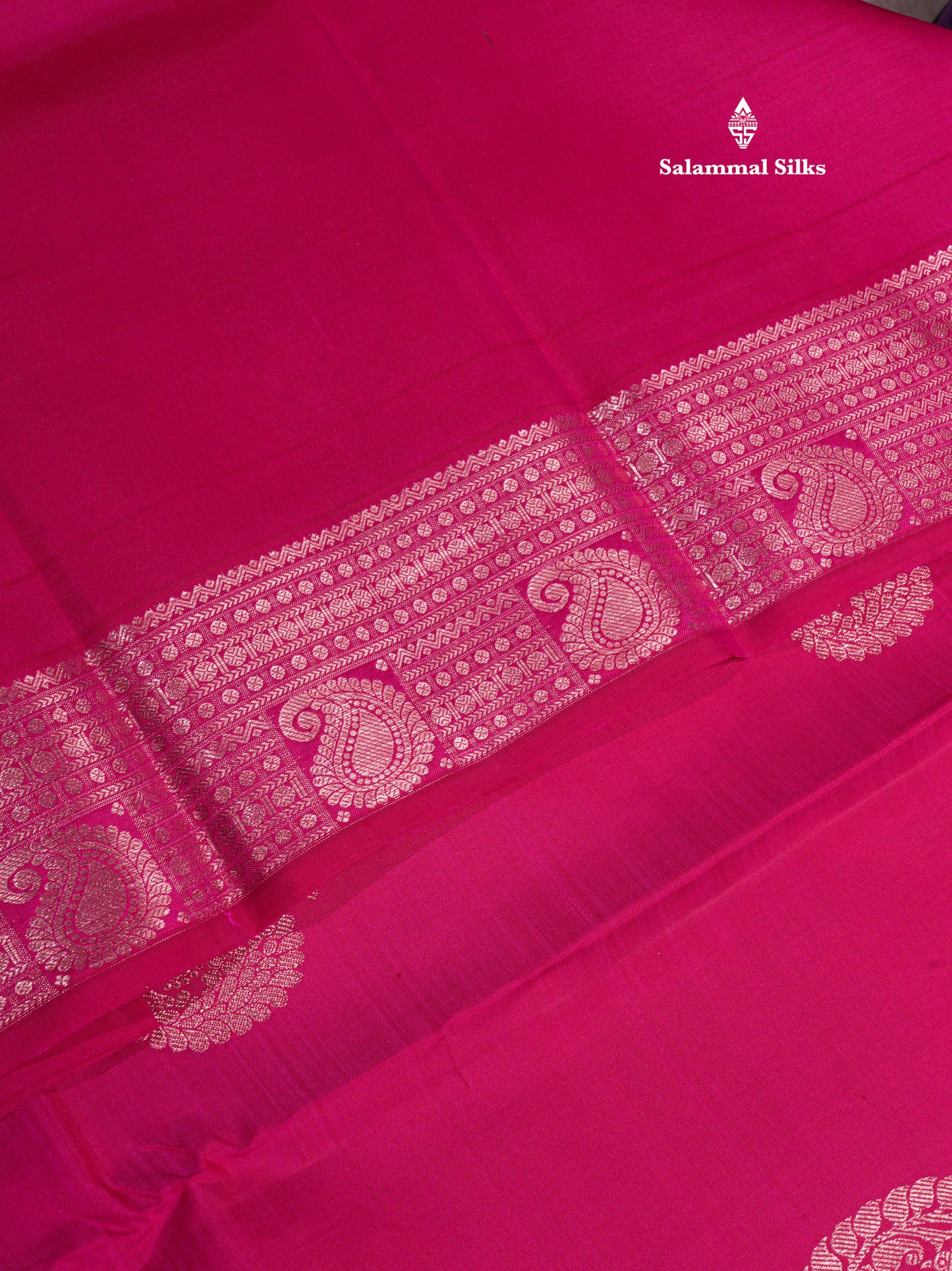 Pink Colour Kanjivaram Pure Silk Saree with Traditional Border