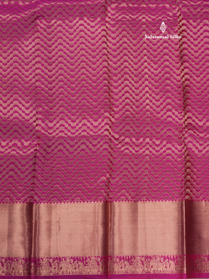 Pink Colour Kanjivaram Pure Silk Saree with Traditional Border