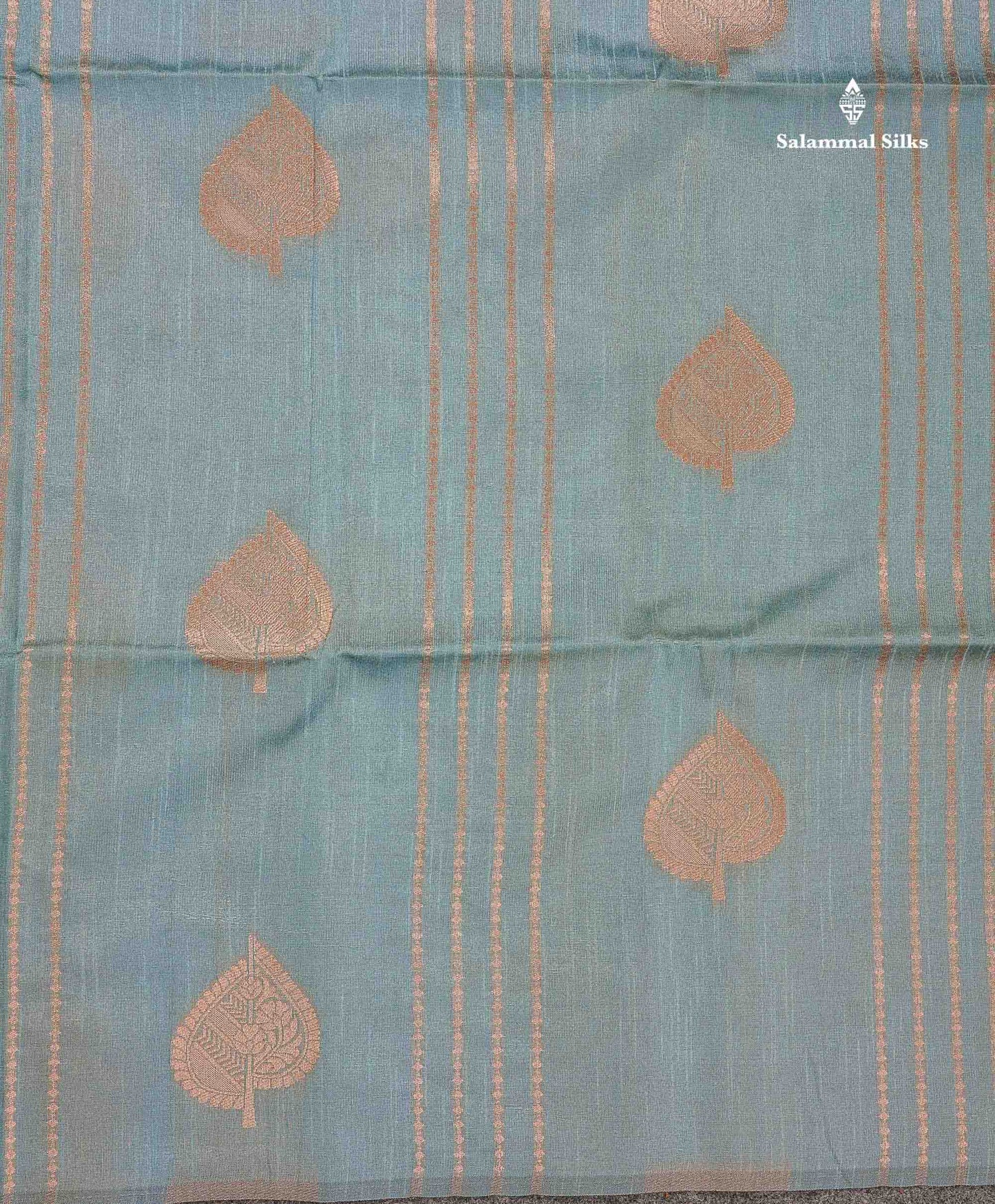 Jute Cotton Mix Saree - Pista Green Colour Body With Zari butta  Border Less Saree