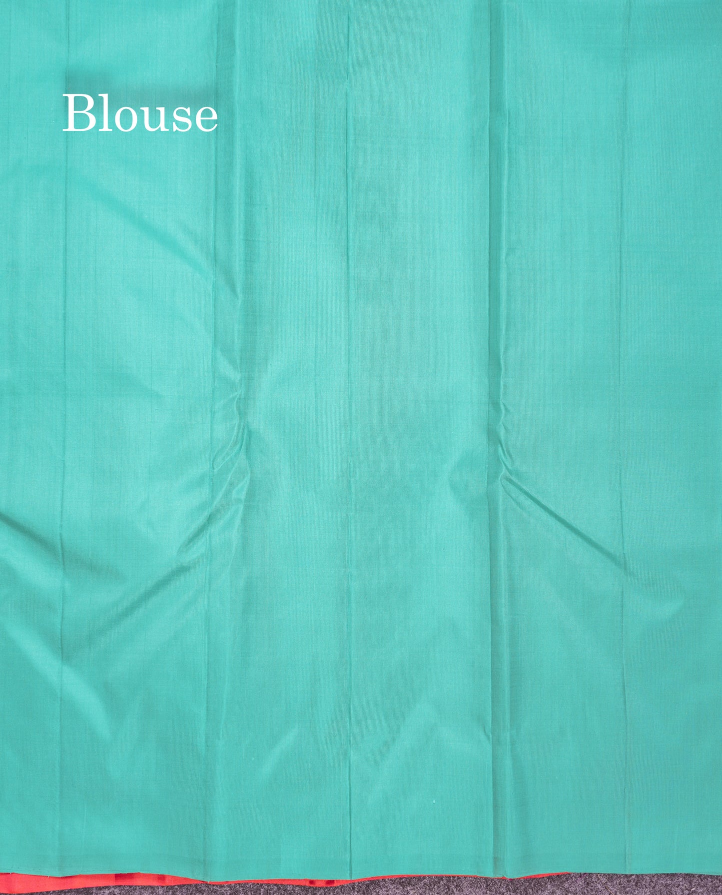 Beautiful Pinkish Orange Fancy Pure Kanjivaram Silk Saree With Contrast Sapphire Green Blouse