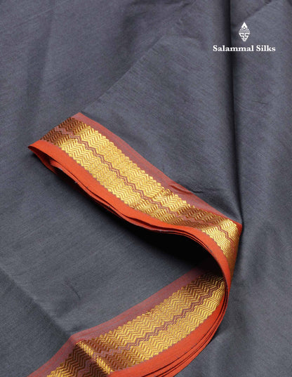 Beautiful Dark Purple Plain Semi Silk Cotton Saree With Contrast Olive Green Blouse