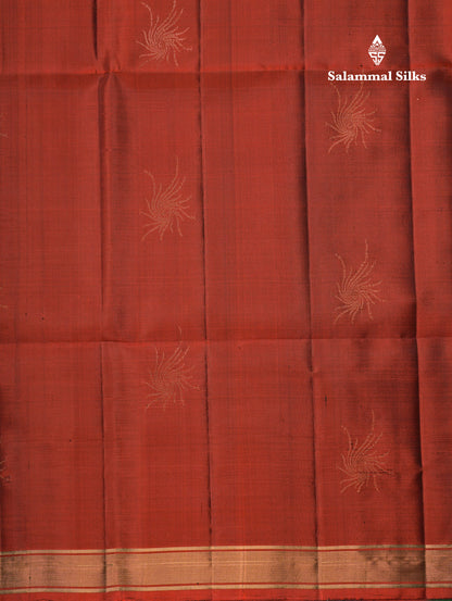Beautiful Maroon Pure Kanjivaram Soft Silk Saree With Small Zari Border