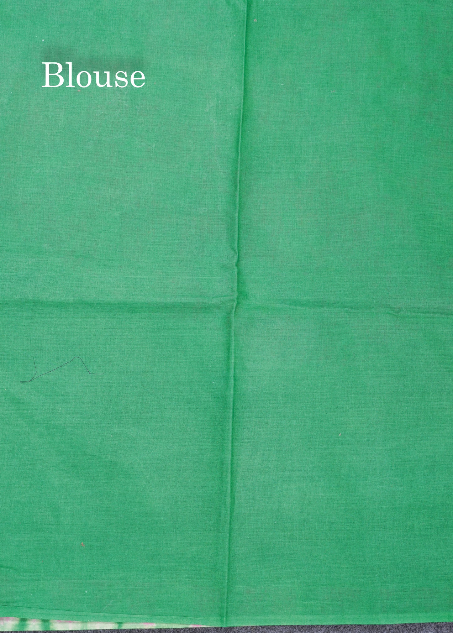 Light Pink Batik Print Sungudi Pure Cotton Saree With Contrast Light Green Blouse