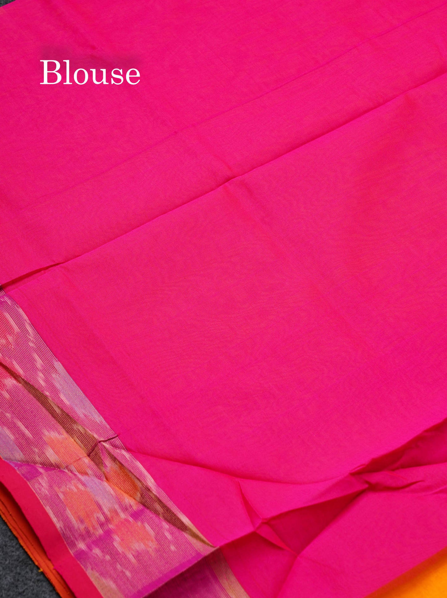 Beautiful Royal Blue Semi Silk Cotton Saree With Contrast Mustard Yellow Blouse