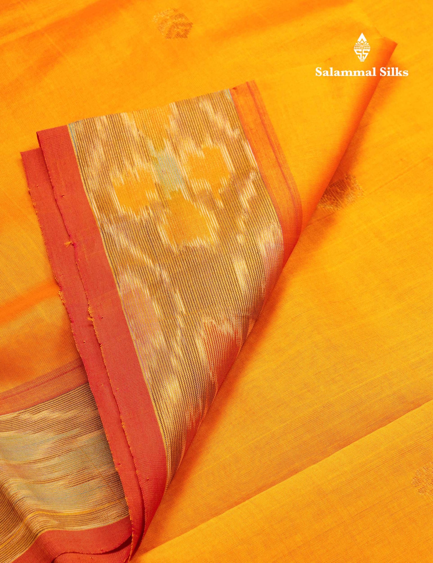 Beautiful Royal Blue Semi Silk Cotton Saree With Contrast Mustard Yellow Blouse