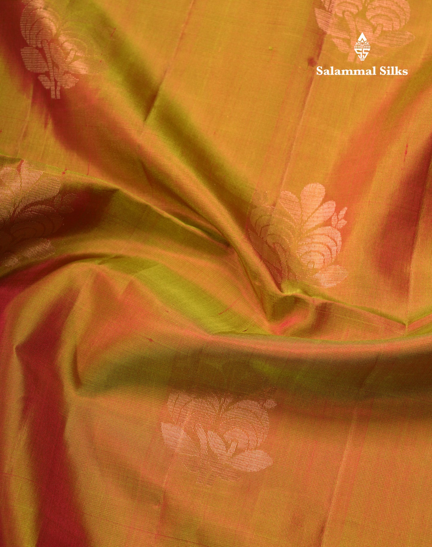 Beautiful Dual Tone Mustard Yellow Pure Kanjivaram Soft Silk Saree With Contrast Baby Pink Border