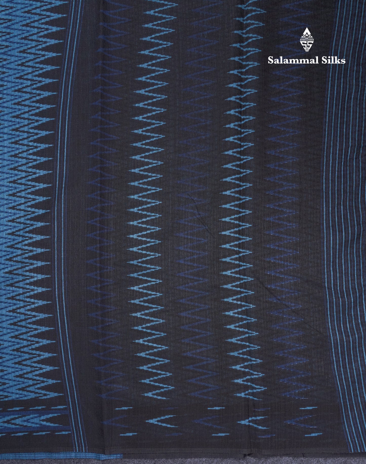 Ramar Blue Semi Tussar Fancy Saree With Contrast Black Border