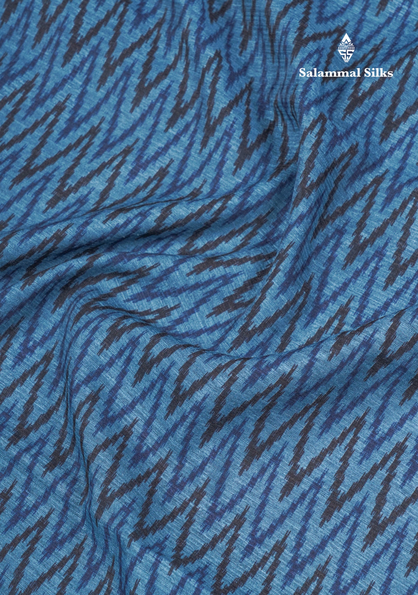 Ramar Blue Semi Tussar Fancy Saree With Contrast Black Border