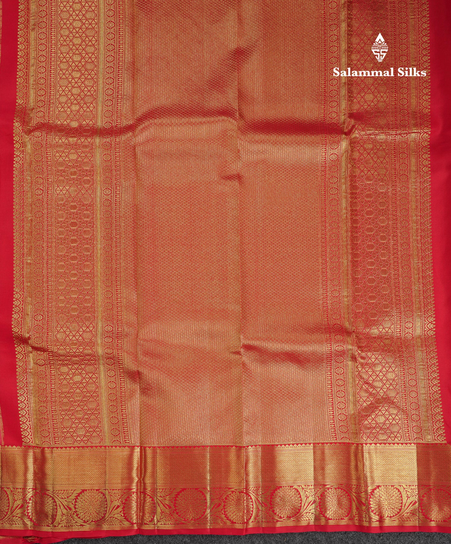 Beautiful Dark Peach Bridal Pure Kanjivaram Silk Saree With Contrast Chilly Red Traditional Border
