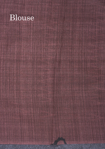 Ramar Blue Semi Tussar Fancy Saree With Contrast Black Border