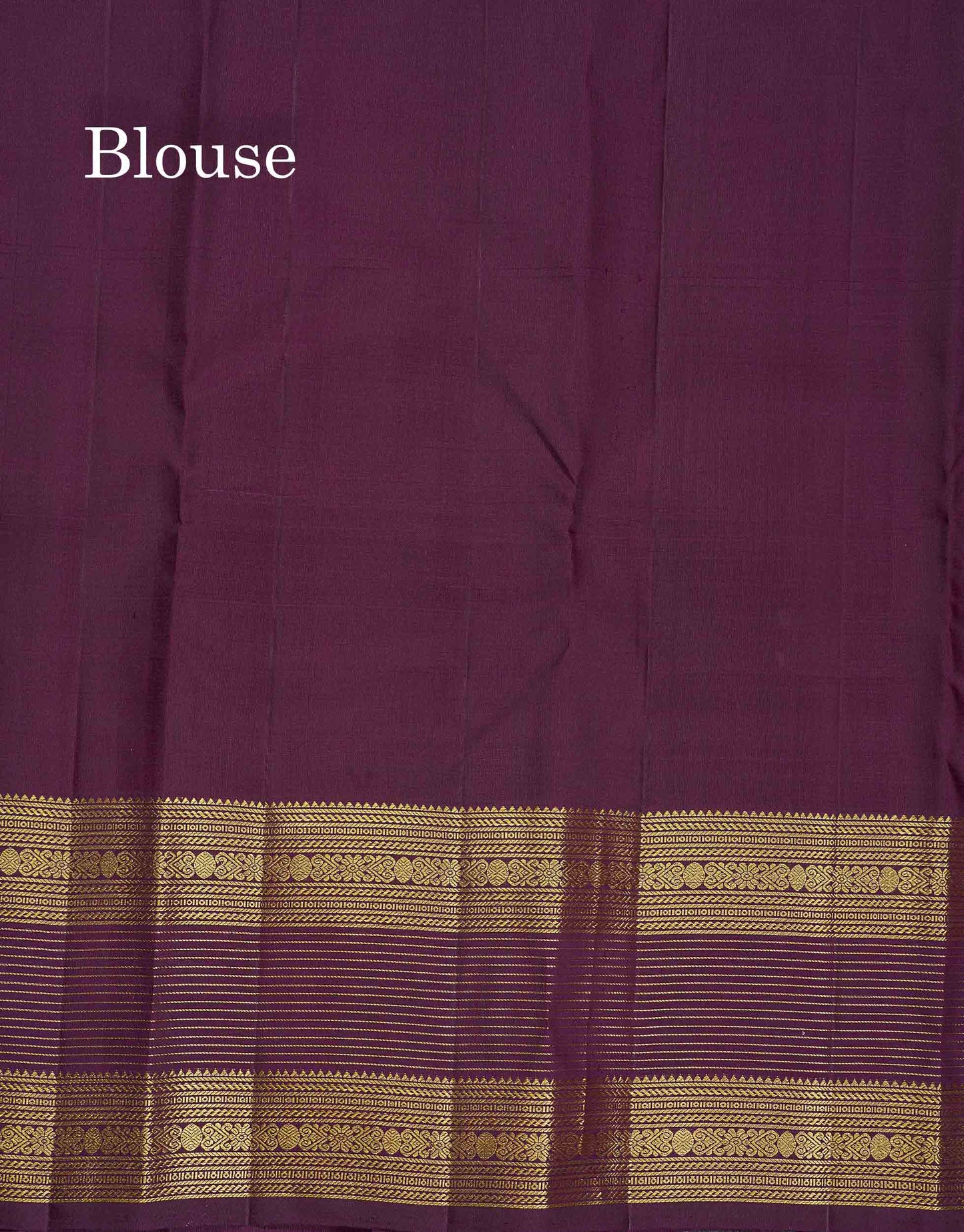 Pure Kanjivaram Silk Saree - Dual Tone Maroon Colour Body stripes With Contrast Dark Purple Border