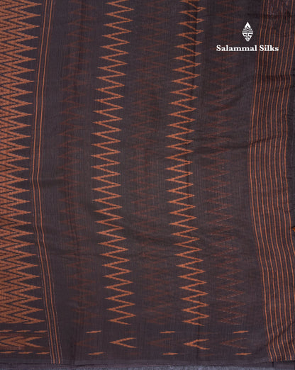 Ramar Blue Semi Tussar Fancy Saree With Contrast Black Border