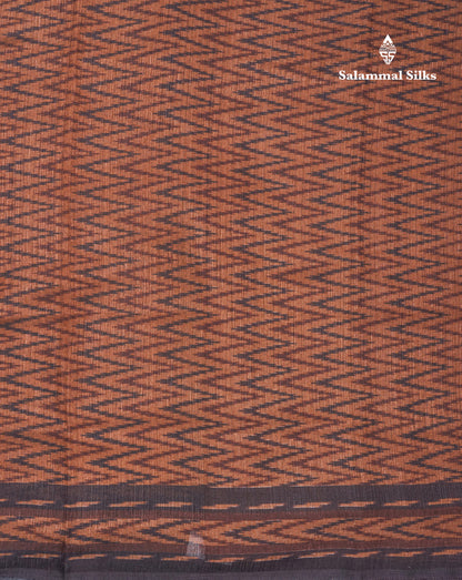 Ramar Blue Semi Tussar Fancy Saree With Contrast Black Border