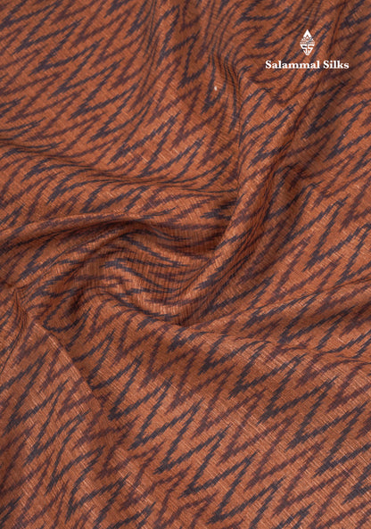 Ramar Blue Semi Tussar Fancy Saree With Contrast Black Border