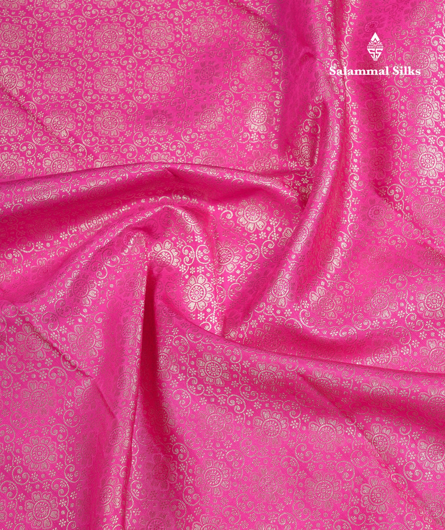 Beautiful Pink Bridal Pure Kanjivaram Silk Saree With Contrast Lavender Traditional Border