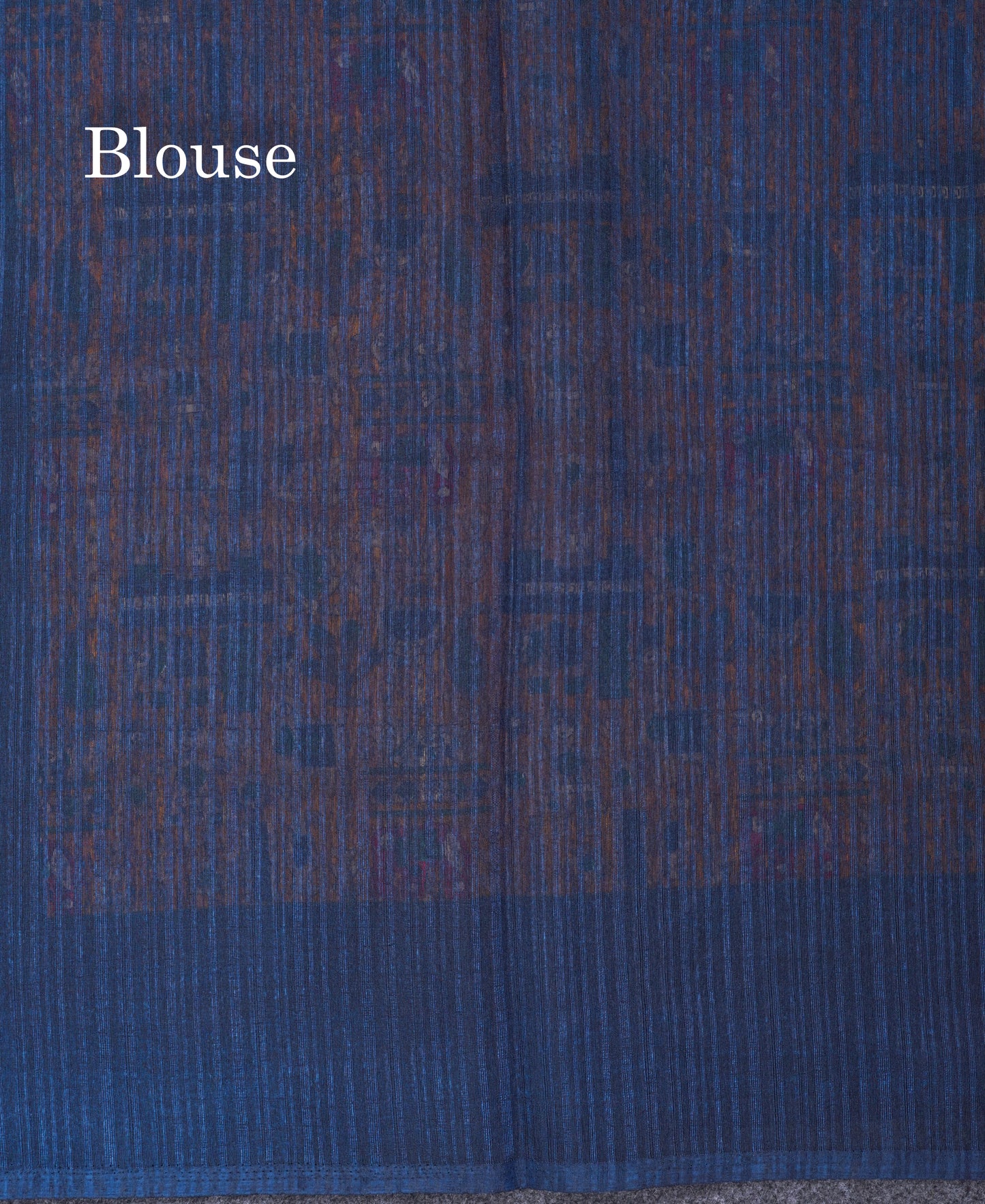 Mustard Yellow Semi Tussar Fancy Saree With Contrast Navy Blue Blouse