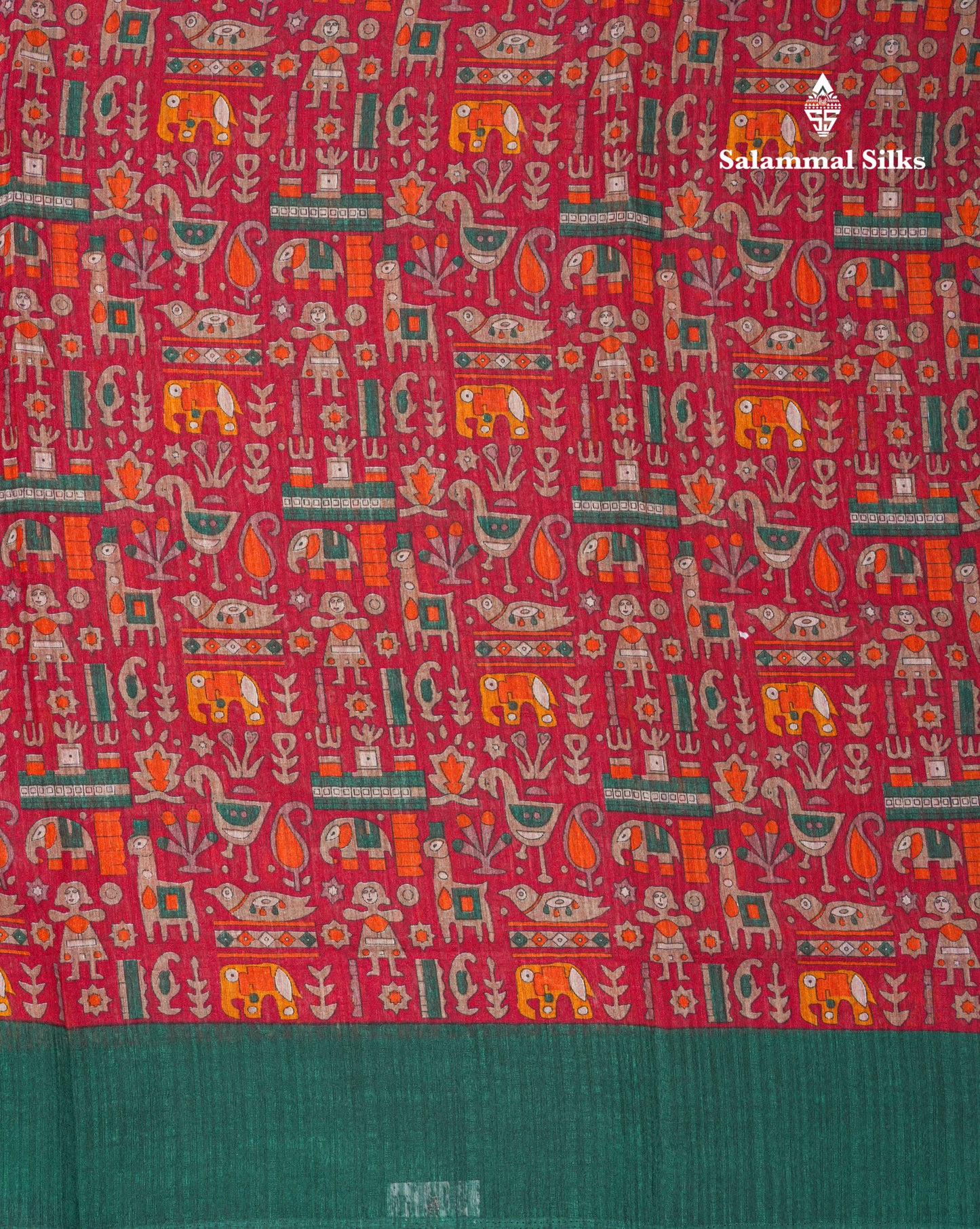 Mustard Yellow Semi Tussar Fancy Saree With Contrast Navy Blue Blouse