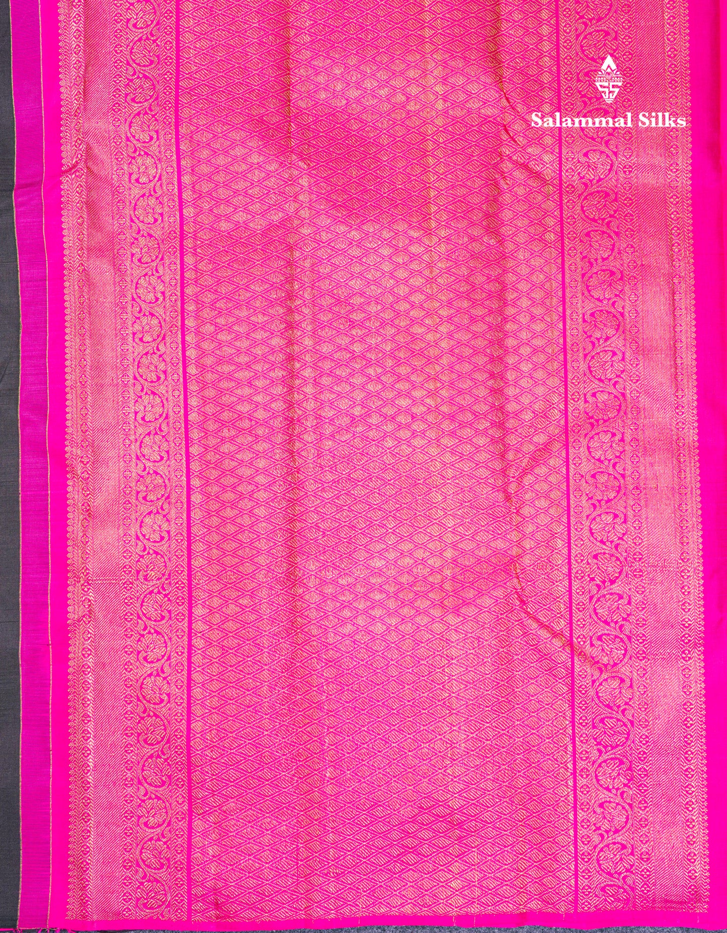 Beautiful Sapphire Blue Fancy Pure Kanjivaram Silk Saree With Contrast Pink Blouse