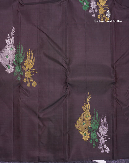 Beautiful Sapphire Blue Fancy Pure Kanjivaram Silk Saree With Contrast Pink Blouse