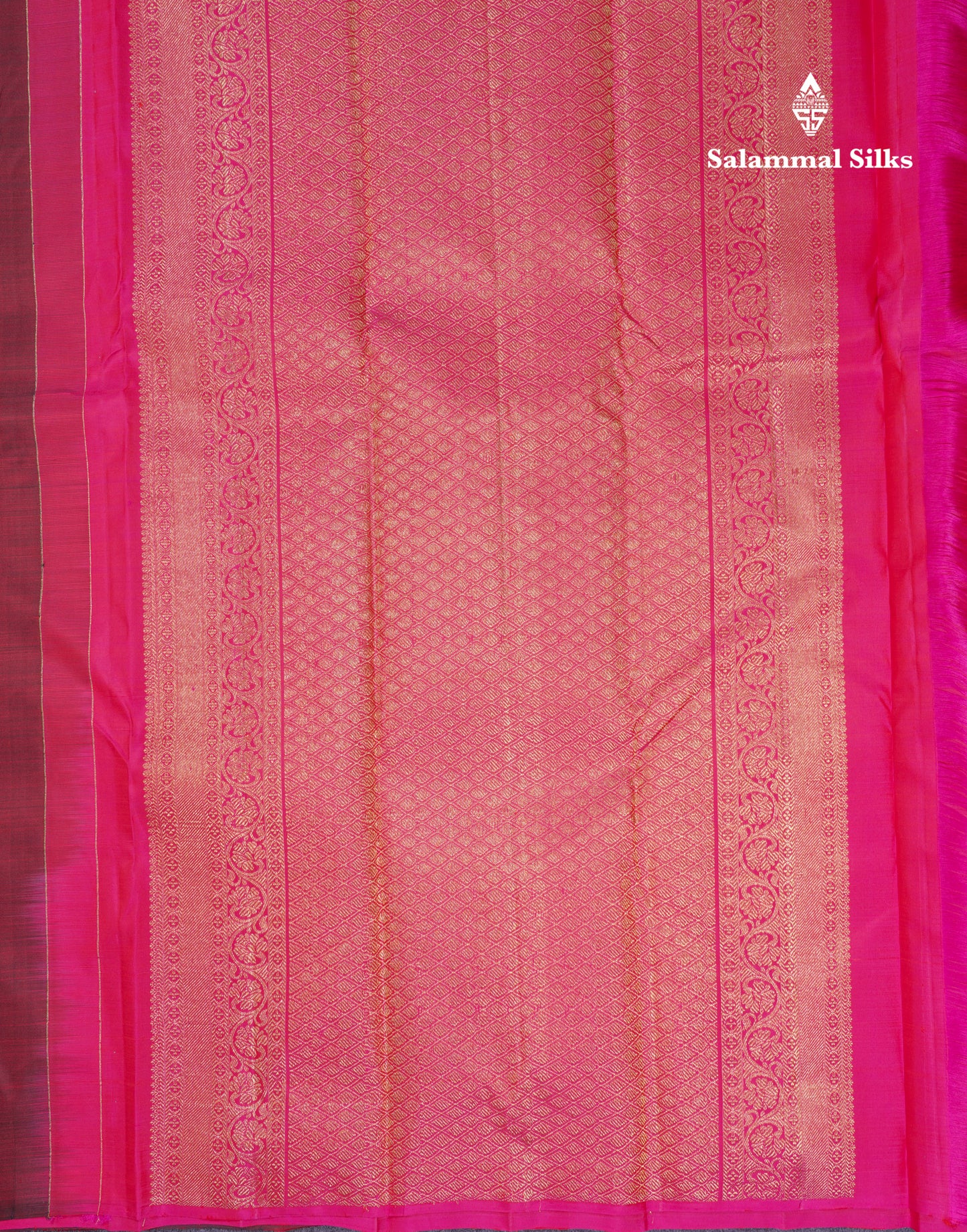 Beautiful Sapphire Blue Fancy Pure Kanjivaram Silk Saree With Contrast Pink Blouse